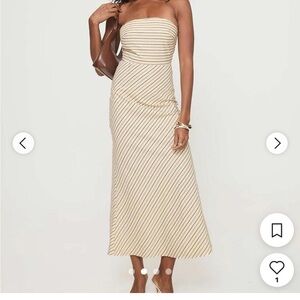 Princess Polly Cream Strapless Dress